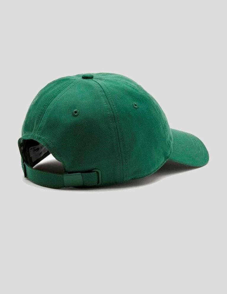 Gorra LACOSTE gorra ajustável em sarga de algodão ecológico vert